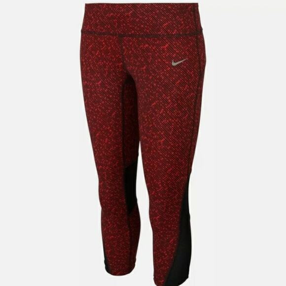 Nike Red Capri Running Tights XS - Picture 1 of 6